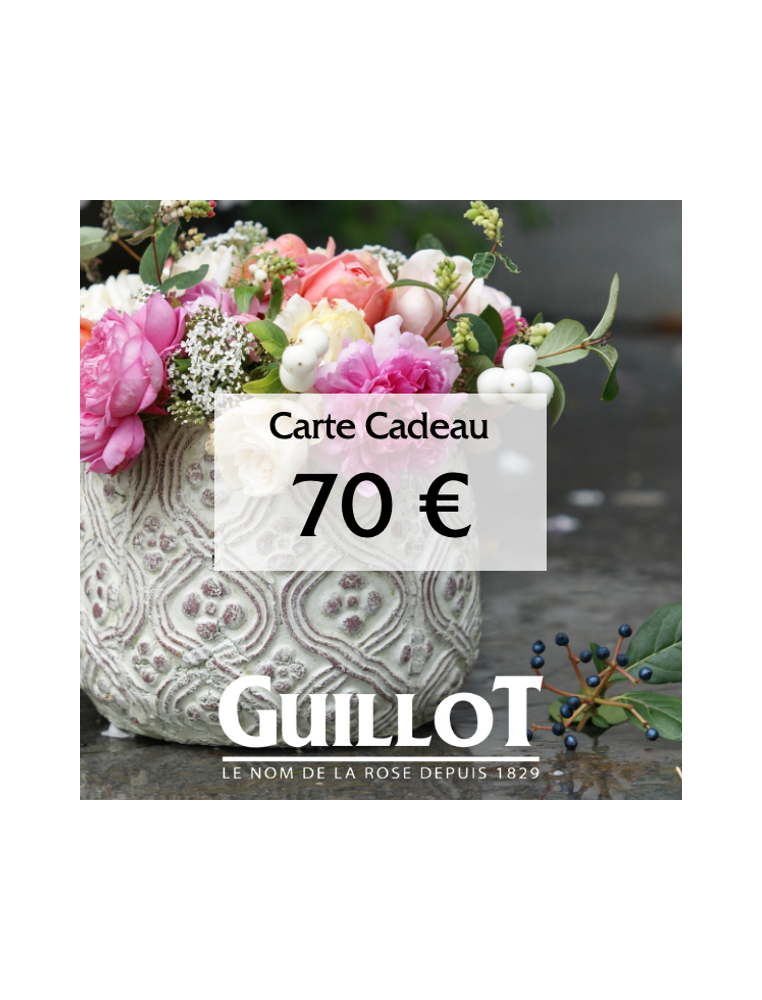 Carte Cadeau 70€ - ©Roses Guillot®