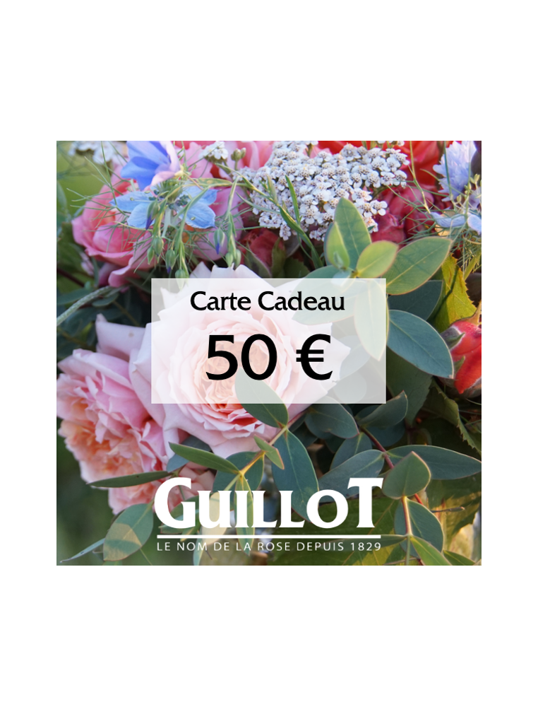 Carte Cadeau 50€ - ©Roses Guillot®
